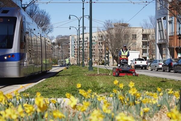 Charlotte CityLYNX Gold Line corridor landscape maintenance by SouthernEEZ