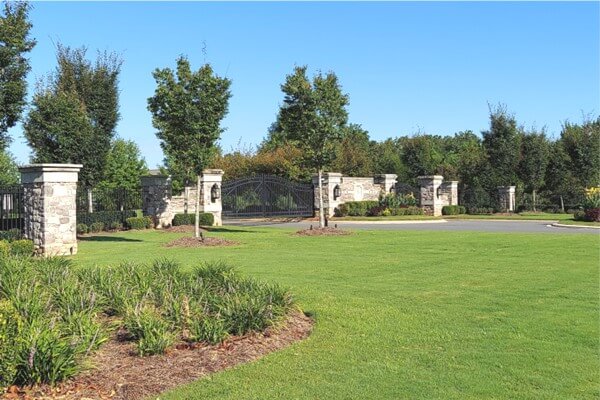 HOA community entrance landscaping in the Columbia, SC metro